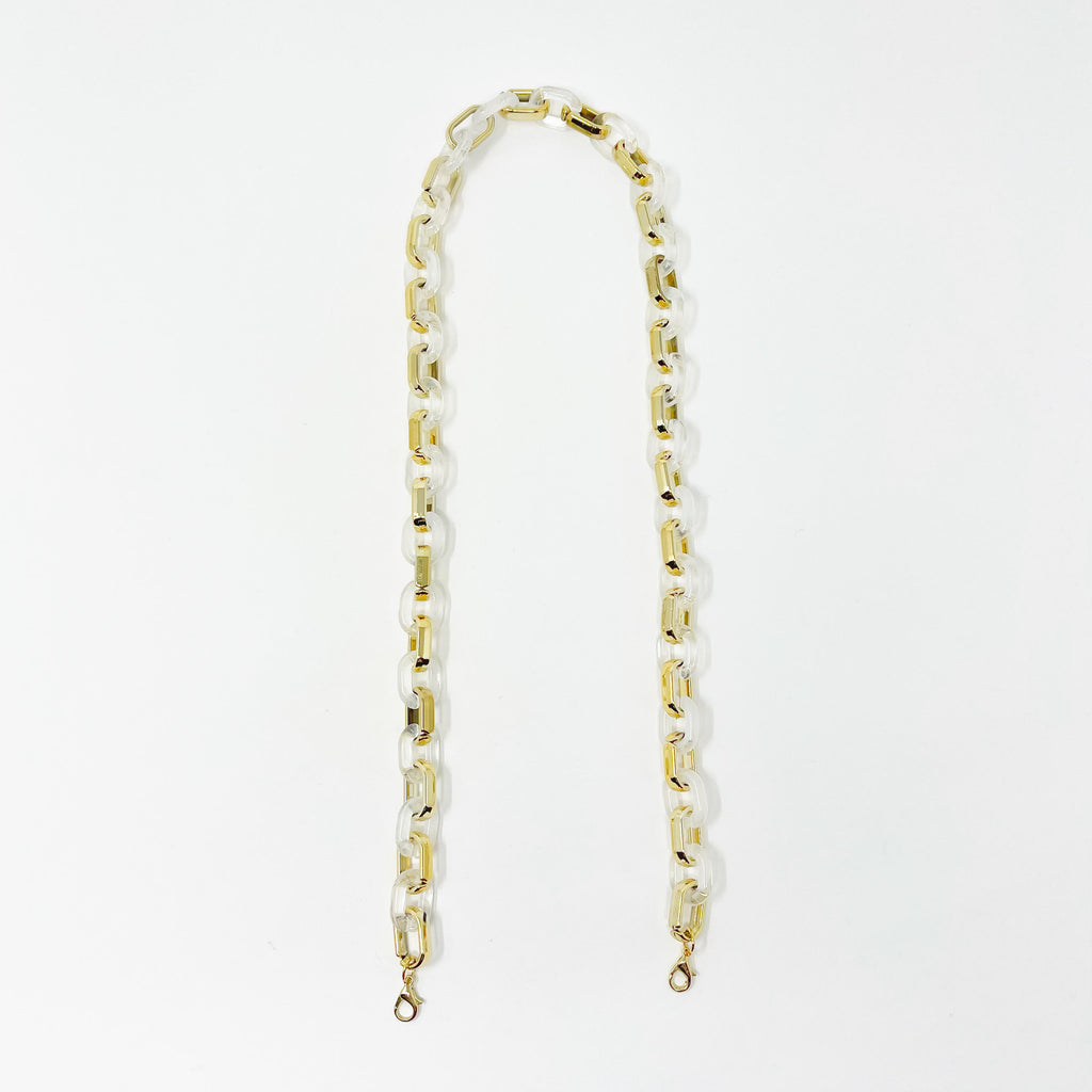 White & Gold Mask Holder