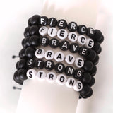 Pulsera Fierce, Brave & Strong