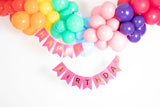 Banner Happy Birthday de Papel