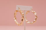 Chunk Twist Hoops