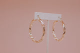 Thin Twist Hoops