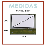 Paquete 12: Movie Night Pantalla Indoor (Grande)