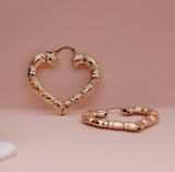 Vintage Heart Hoops